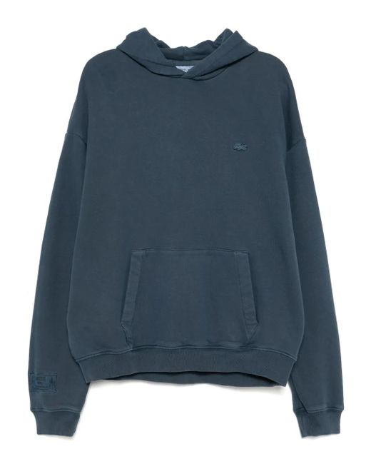 Sudadera con capucha y parche del logo Lacoste de hombre de color Blue
