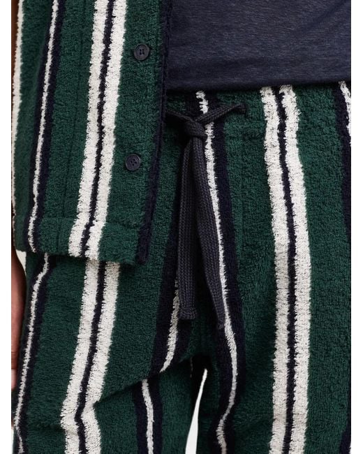 Orlebar Brown Black Trevone Striped Cotton Shorts for men
