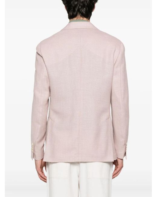 メンズ Lardini バスケットウィーブ ジャケット Pink