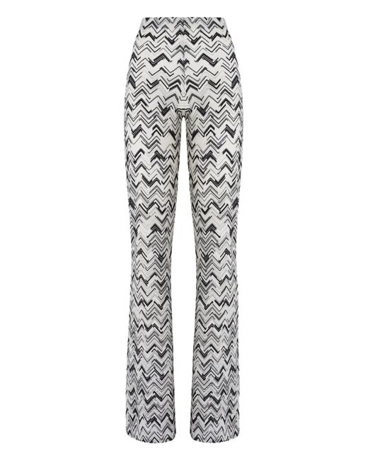 Missoni Gray Zigzag-Pattern Trousers