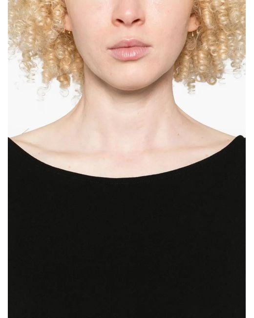 Top A Maniche Lunghe Con Scollo A Barca di Ermanno Scervino in Black