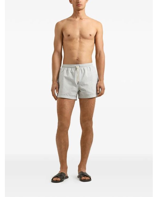 Orlebar Brown White Jack Seersucker Stripe Swim Shorts for men