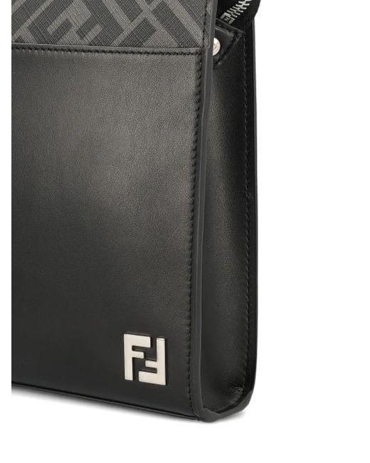 メンズ Fendi モノグラム クラッチバッグ Gray