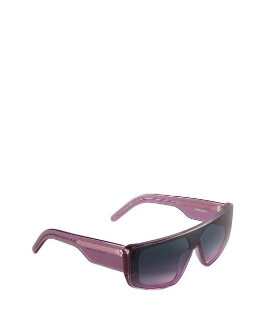 Rick Owens Blue Performa Geometric Sunglasses