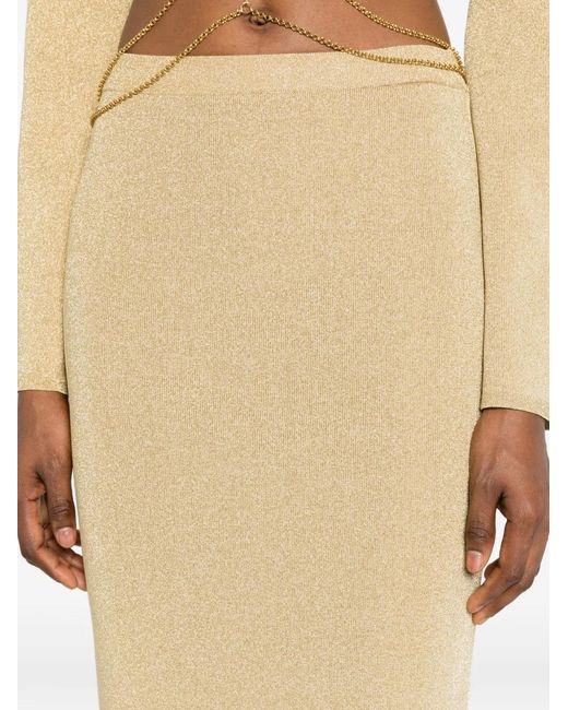 Leslie Amon Natural Jupe Sun En Maille