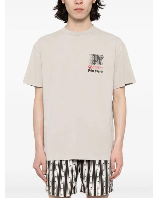 Palm Angels White X Haas Racing Club Cotton T-Shirt for men