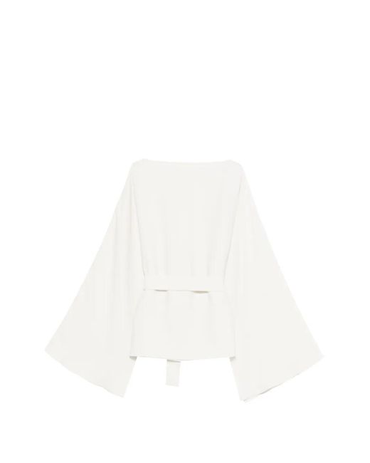 P.A.R.O.S.H. White Belted Blouse