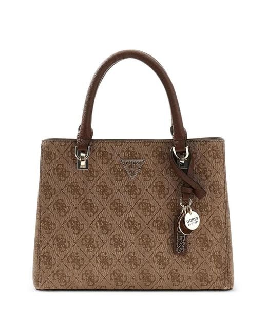 Guess Brown Noelle 4G Monogram-Pattern Tote Bag