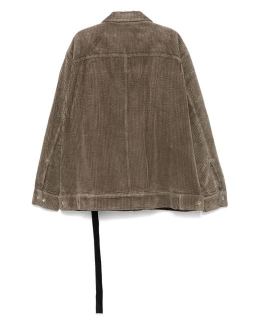 Rick Owens Brown Jumbo Worker Jacket for men