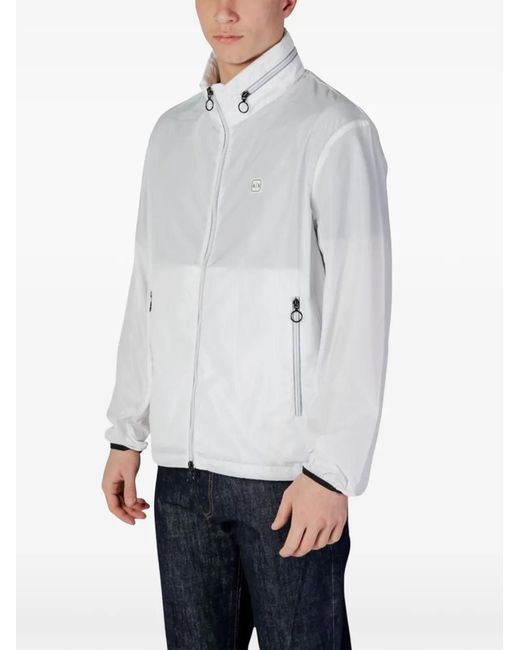 ARMANI EXCHANGE White Veste À Patch Logo for men