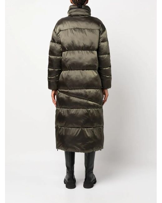 Pinko Green Long Puffer Coat