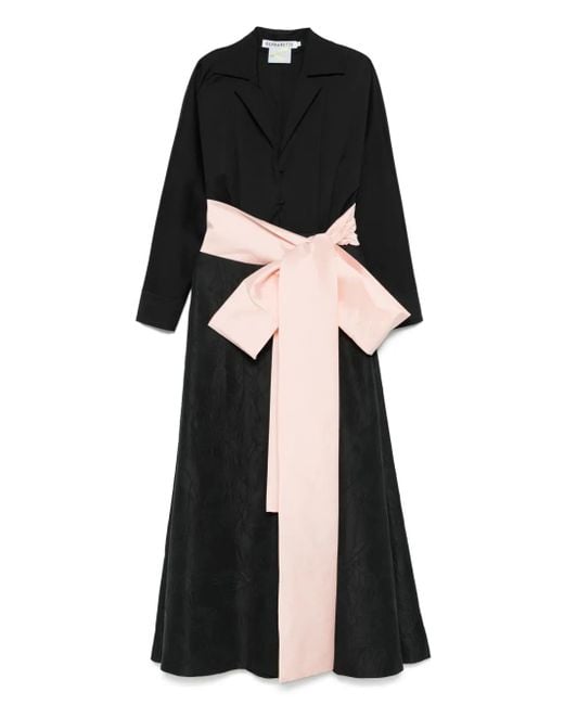 BERNADETTE Black Clarence Midi Dress