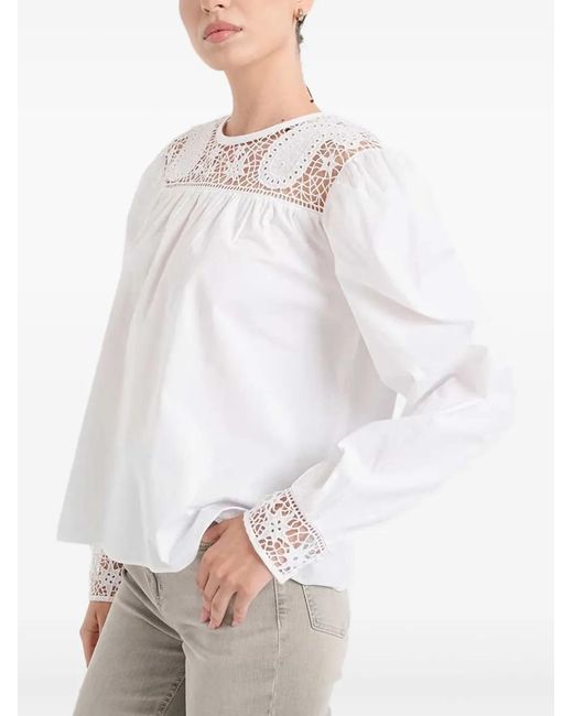 Boss White Cotton Blouse