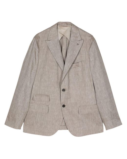 Peserico Gray Notched-lapels Single-breasted Blazer for men