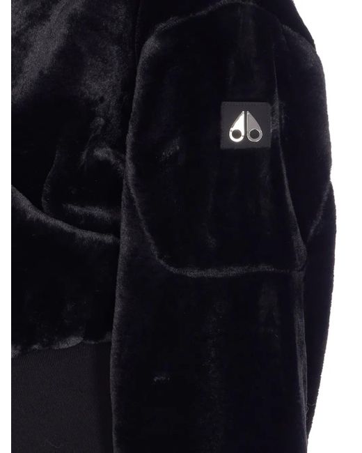 Moose Knuckles Black Hooded Patch-Pocket Jacket