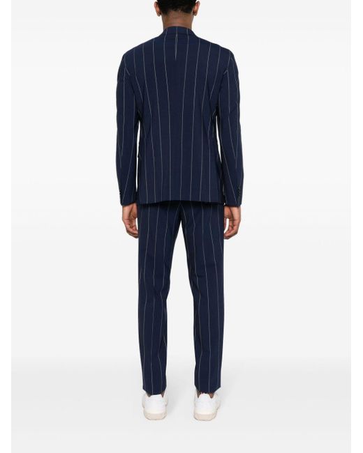 Tagliatore Blue Pinstriped Single-breasted Suit for men