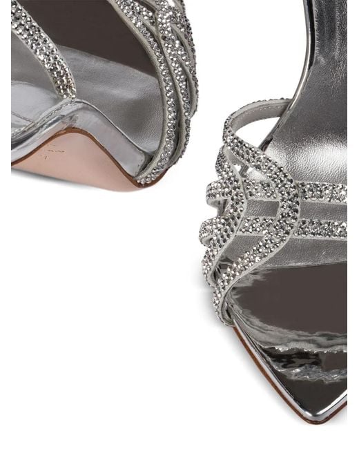 Le Silla White Embrace Heeled Sandals