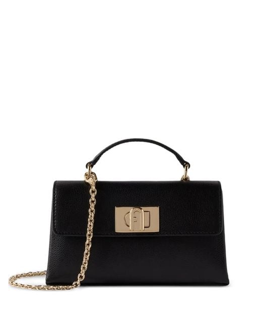 Furla Black 1927 Logo-Plaque Mini Bag
