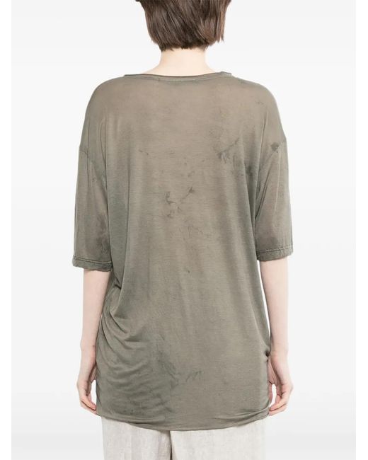 CHIAHUNG SU Gray Hand-Dyed Relaxed-Fit T-Shirt