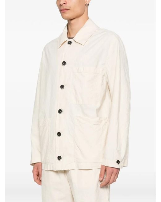 Barena Natural Stae Garzoto Button-Up Shirt Jacket for men