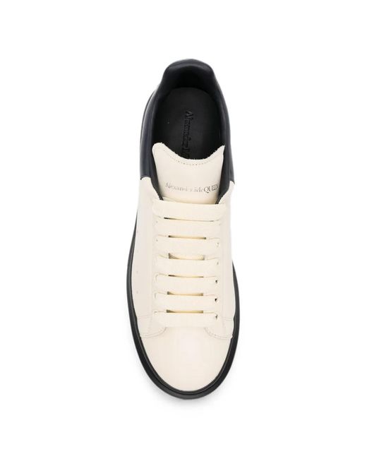 McQueen White Oversized Leather Sneakers for men