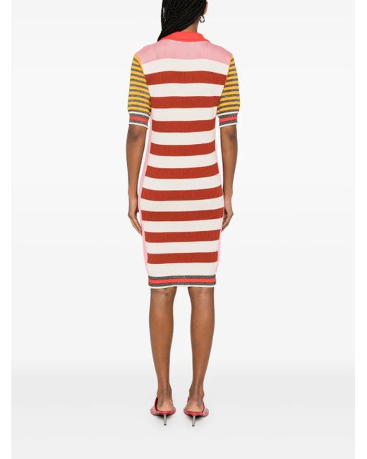 Robe-Polo À Rayures Henrik Vibskov en coloris Red