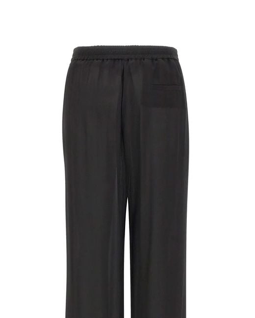 Kaos Black Icona Elasticated-Waist Palazzo Pants