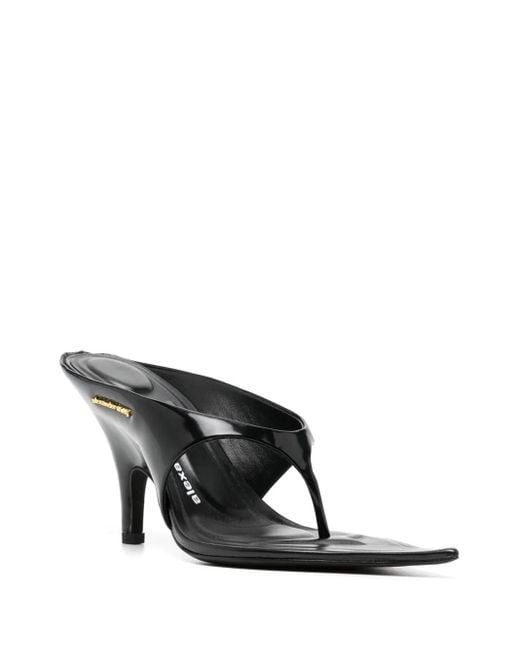 Alexander Wang Irina 90mm Pointy Toe Sandal In Calf Leather
