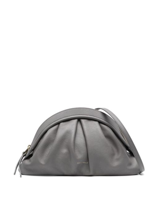 Coccinelle Gray Medium Cheek Leather Clutch Bag