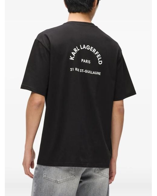 Karl Lagerfeld Black T-Shirt Ample Rue St-Guillaume for men