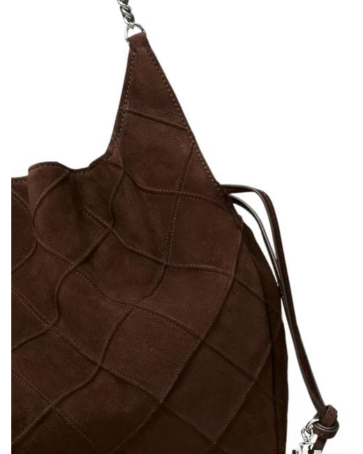 Tory Burch Brown Grand Cabas En Daim Flamand