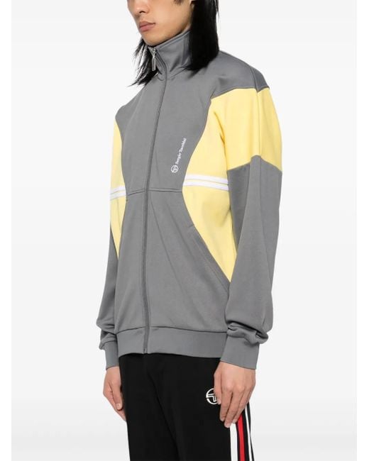 Sergio Tacchini Gray Embroidered Track Jacket for men