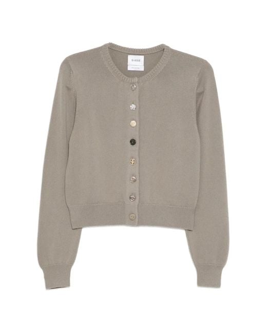 Barrie Multicolor Cotton And Cashmere Jewelled Button Cardigan