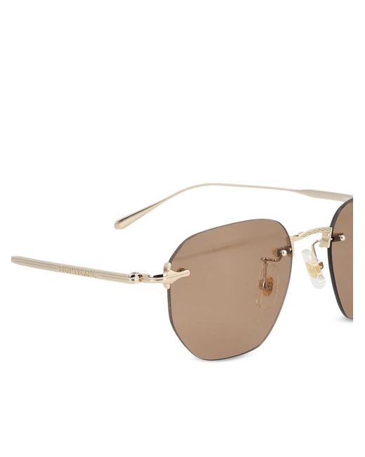 Montblanc Metallic Round-Shape Sunglasses for men