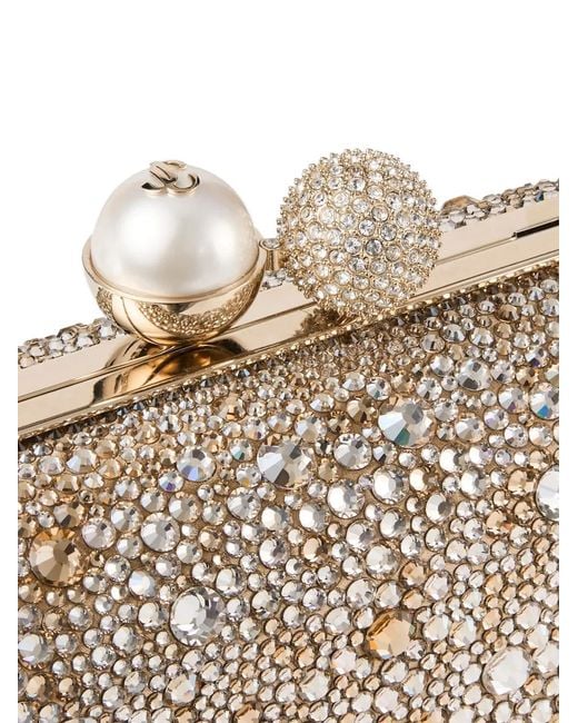 Jimmy Choo Natural Cloud Crystal-Embellished Clutch Bag