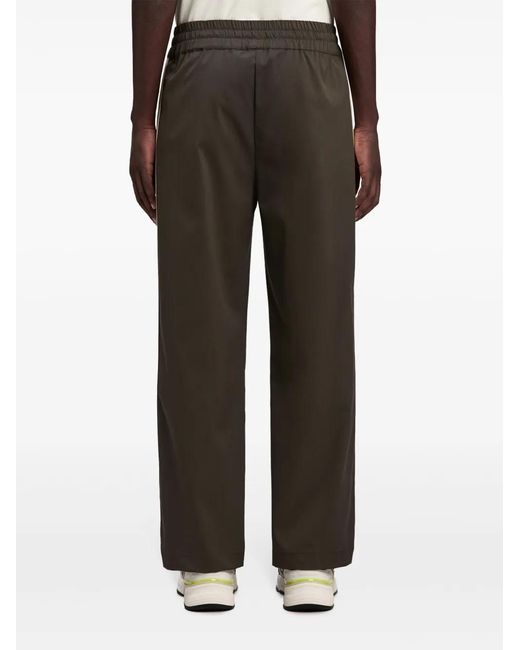 Palm Angels Green Logo-Embroidered Wool Track Pants for men