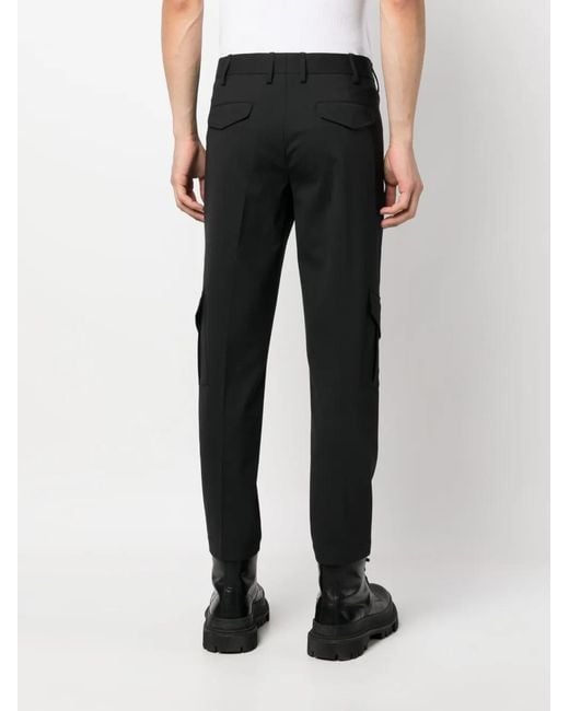 Neil Barrett Black Cargo Cotton Trousers for men