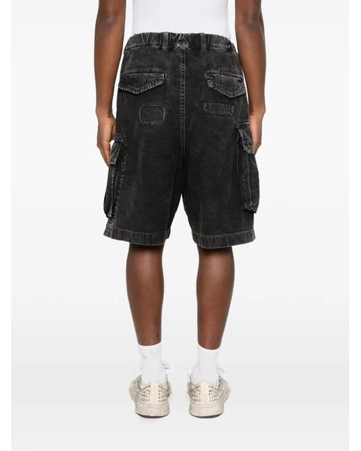 Maison Mihara Yasuhiro Black Cargo Shorts for men