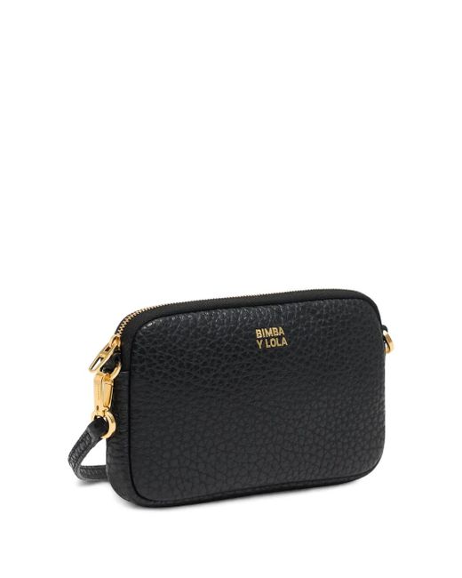 Bimba Y Lola Black Leather Cross Body Bag