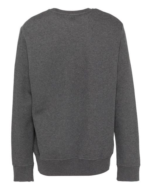 AMI Gray Logo Patch Sweatshirt for men