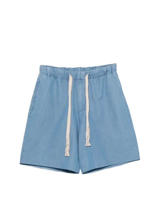 Sandro Blue Elasticated-Waistband Shorts for men