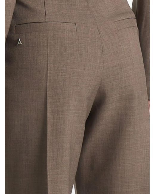 Manière De Voir Gray Dina Asymmetric Tailored Cropped Blazer