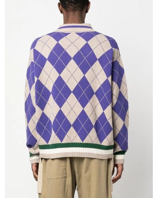 DSquared² Pullover Mit Argyle-Muster in Blue für Herren