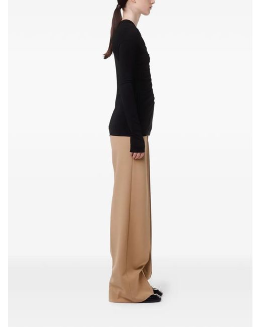 Another Tomorrow Black Long-Sleeve Top