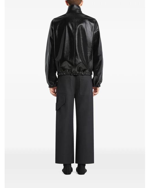 Courreges Black Pockets Zip-Up Jacket for men