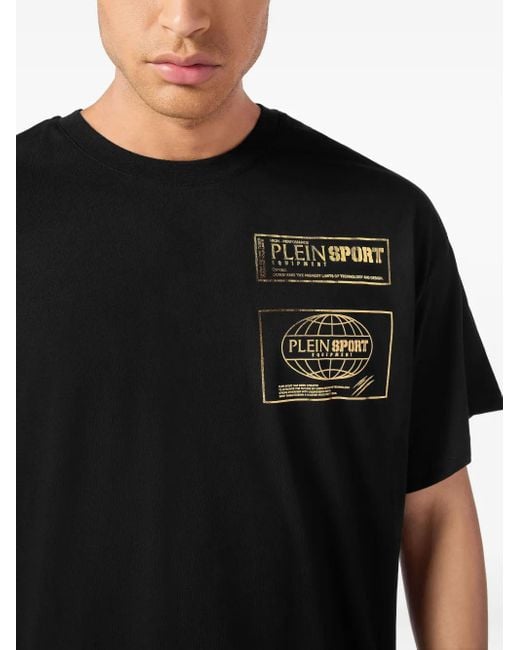 Philipp Plein Black Cotton T-Shirt for men