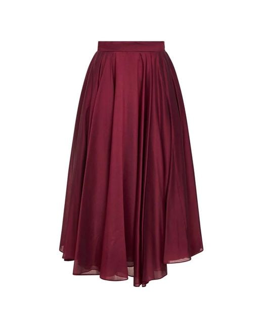 Blanca Vita Purple Jupe Mi-Longue Évasée À Taille Haute