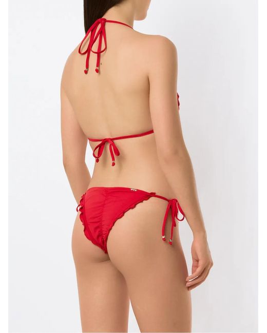 Amir Slama Bikini Met Geribbeld-Effect in het Red
