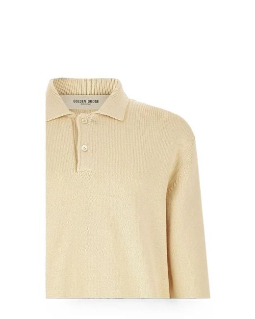 Golden Goose Deluxe Brand Natural Logo-Print Rindley Sweater for men