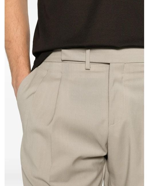 Briglia 1949 Natural Pantalon À Revers Et Détails Plissés for men